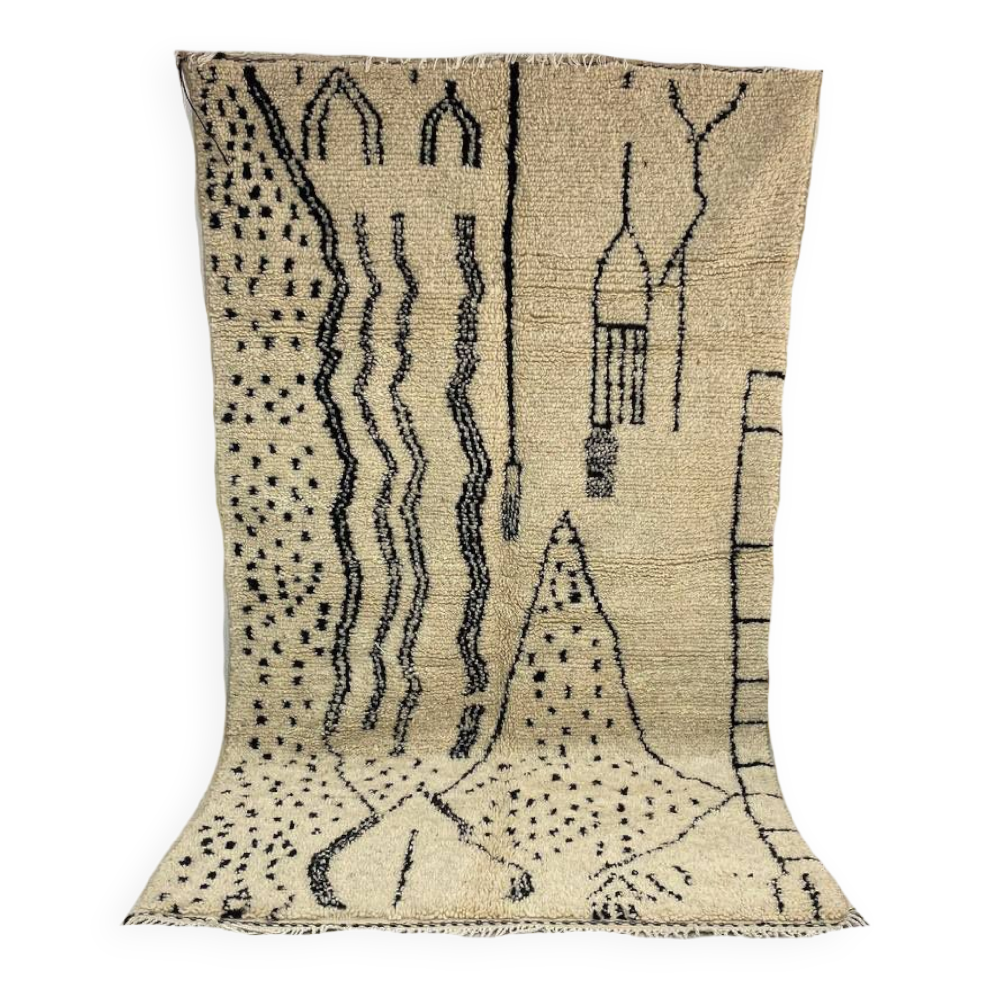 Handmade moroccan berber carpet 260 x 144 cm