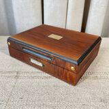 Wooden and brass box