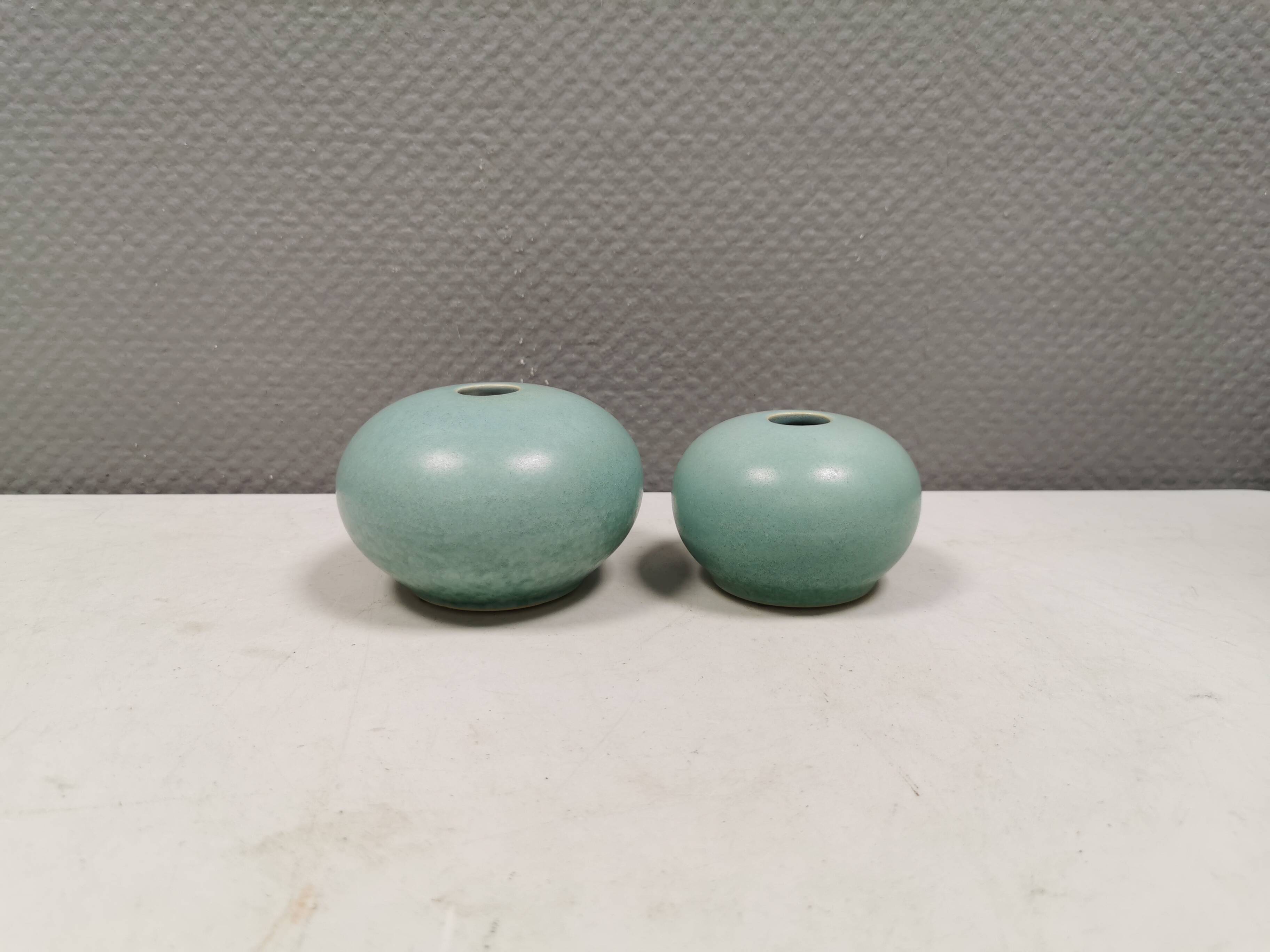 Two ball vases from Asbo ceramics Denmark 1987-1996