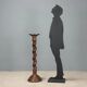 Column, ancient walnut pedestal, Italy, late 19th century