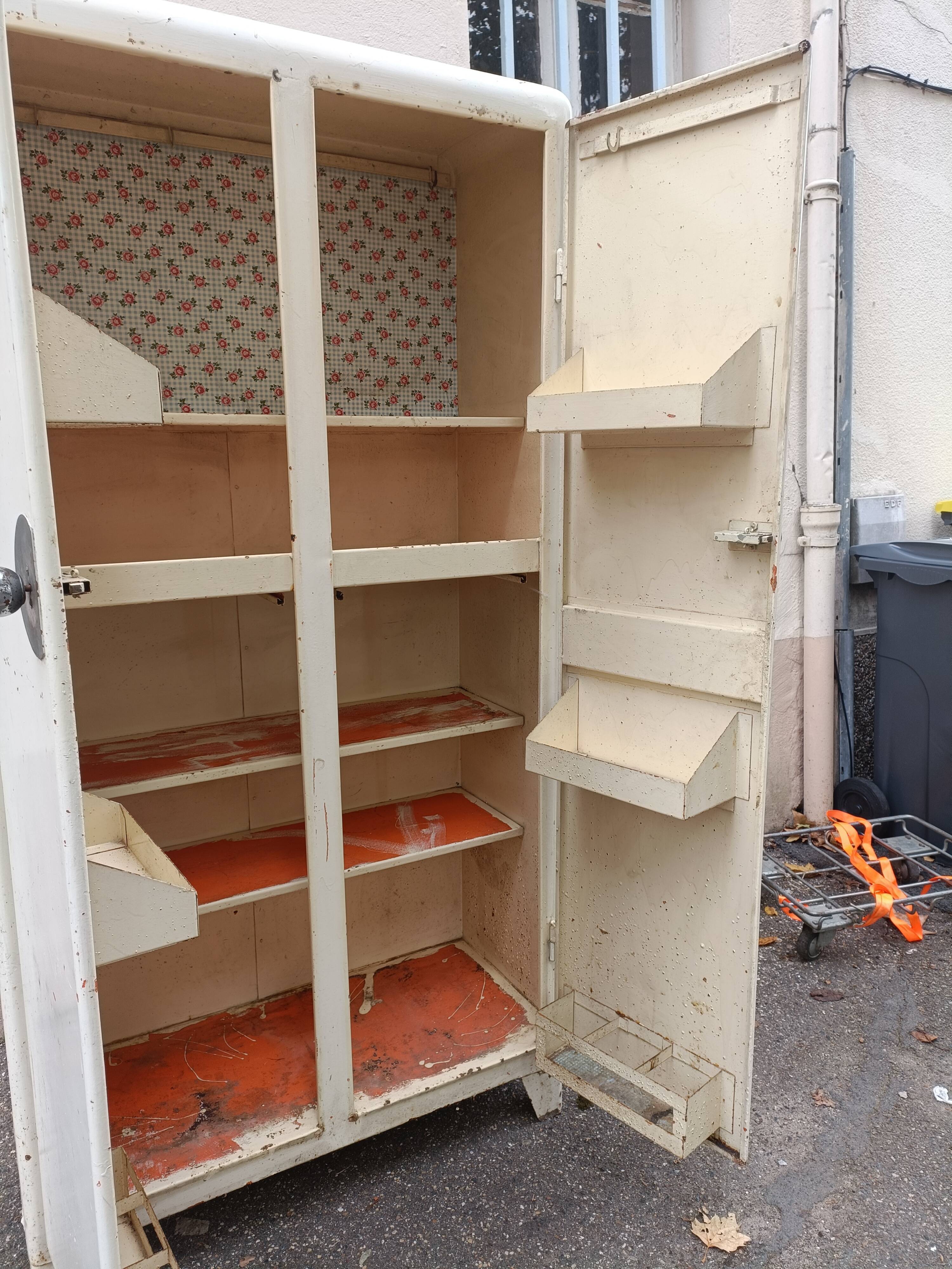 Metal cabinet industrial kitchen