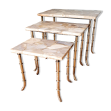 Brass and marble tables