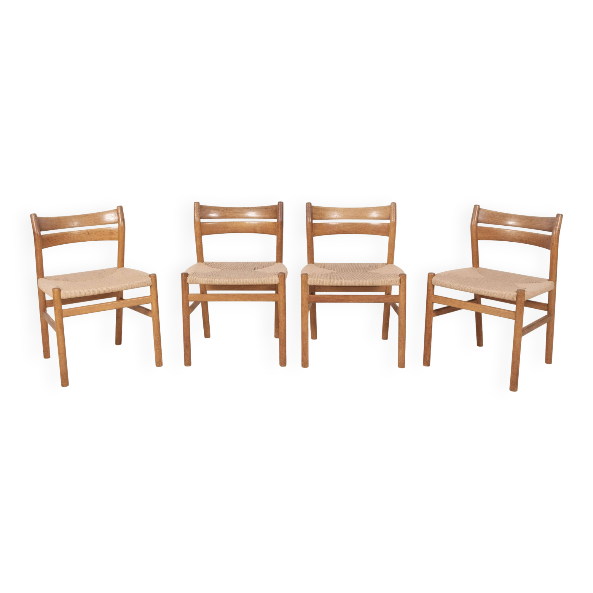 4x Chaise de salle à manger en chêne Børge Mogensen BM1, années 1950, Danemark