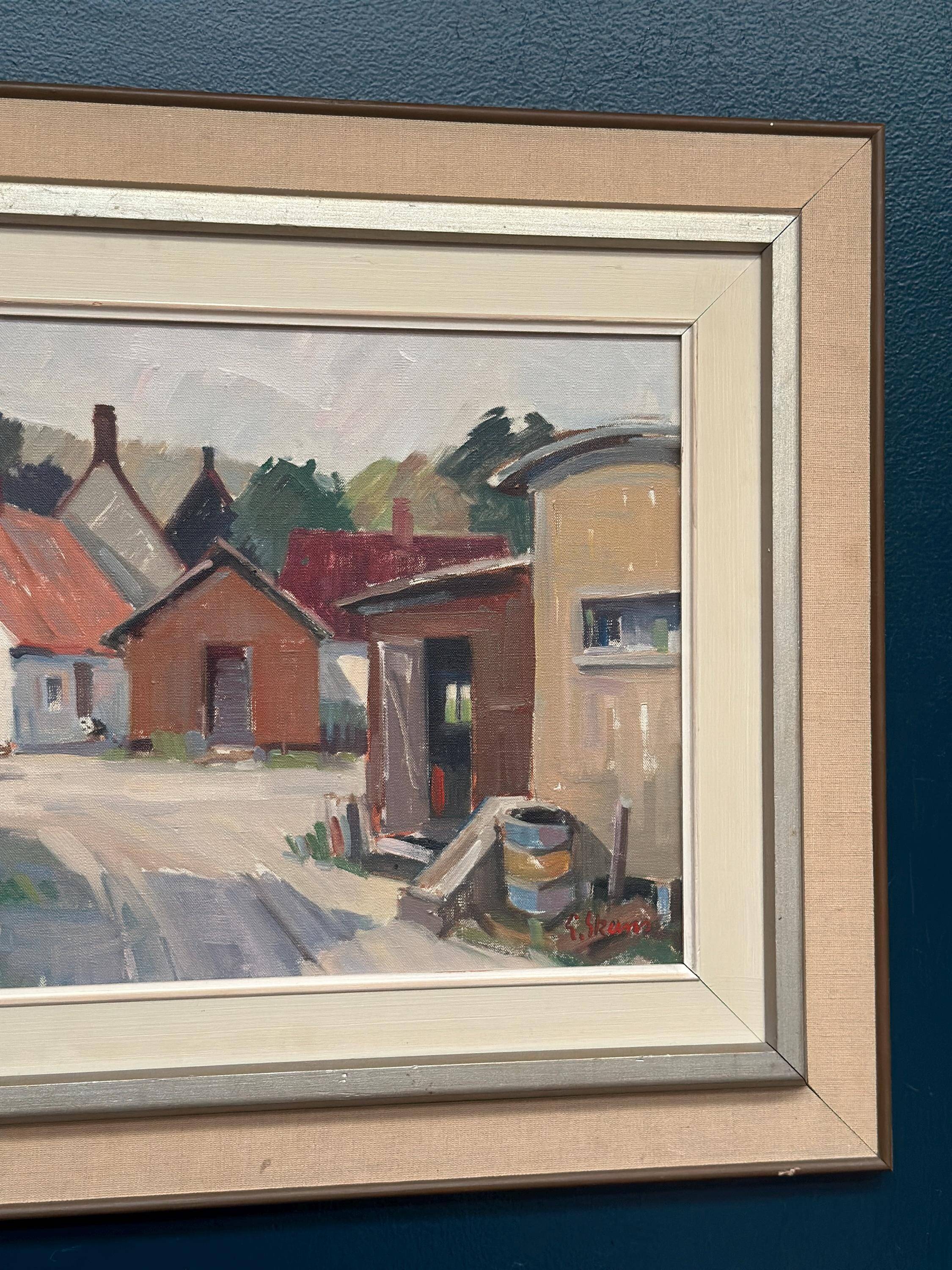 Original Swedish Oil on Panel – “Vitemölla” by Eskil Scans – Vintage