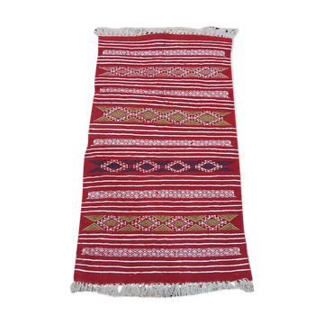 Handmade wool red carpet