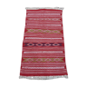 Tapis rouge artisanal en laine 115cm x 65cm