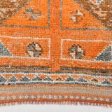 3x12 Rug For Laundry Orange Turkish Vintage Runner Rug, 95x370Cm SK 22033