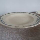 4 assiettes semi creuses terre de fer Longchamp