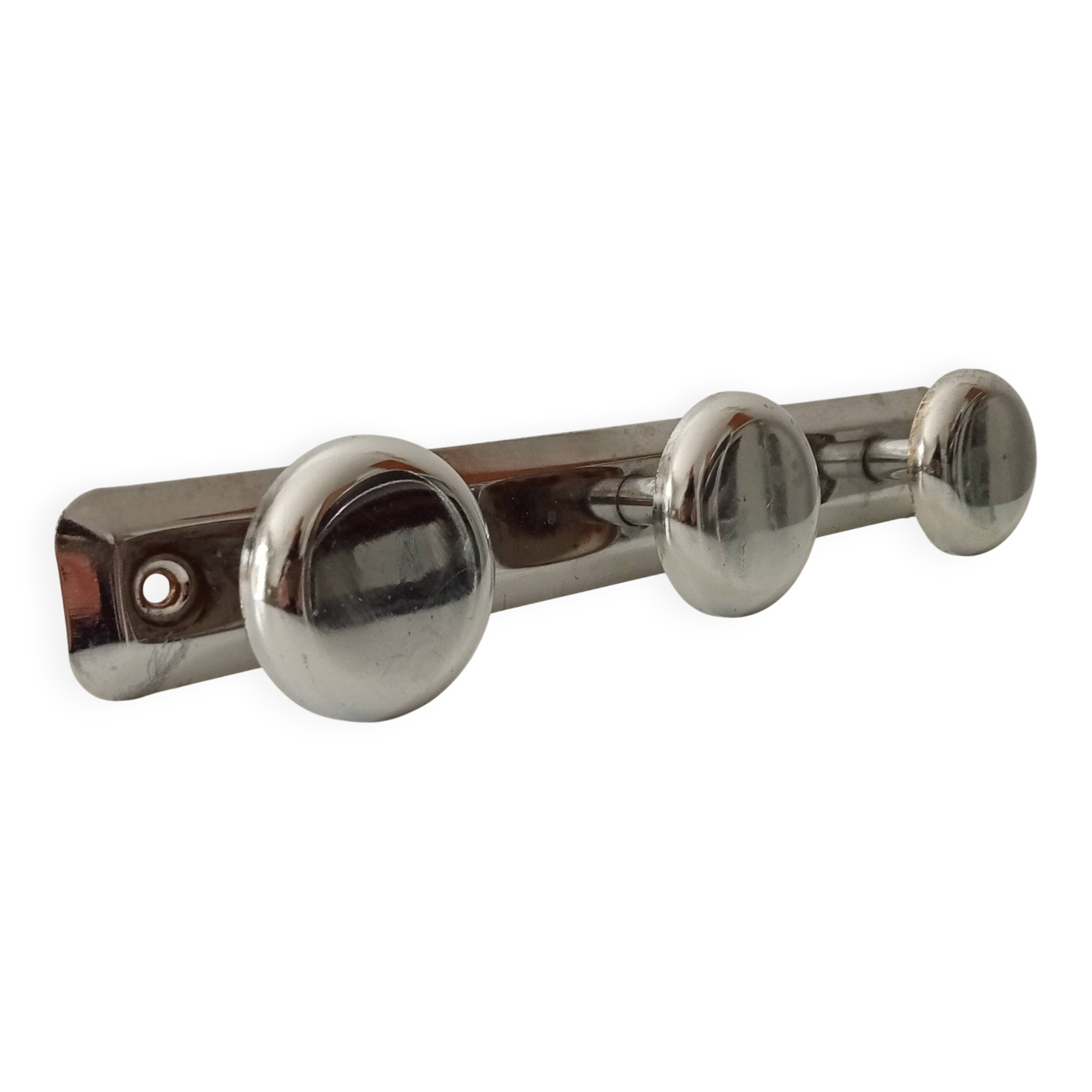 Vintage chrome wall coat rack