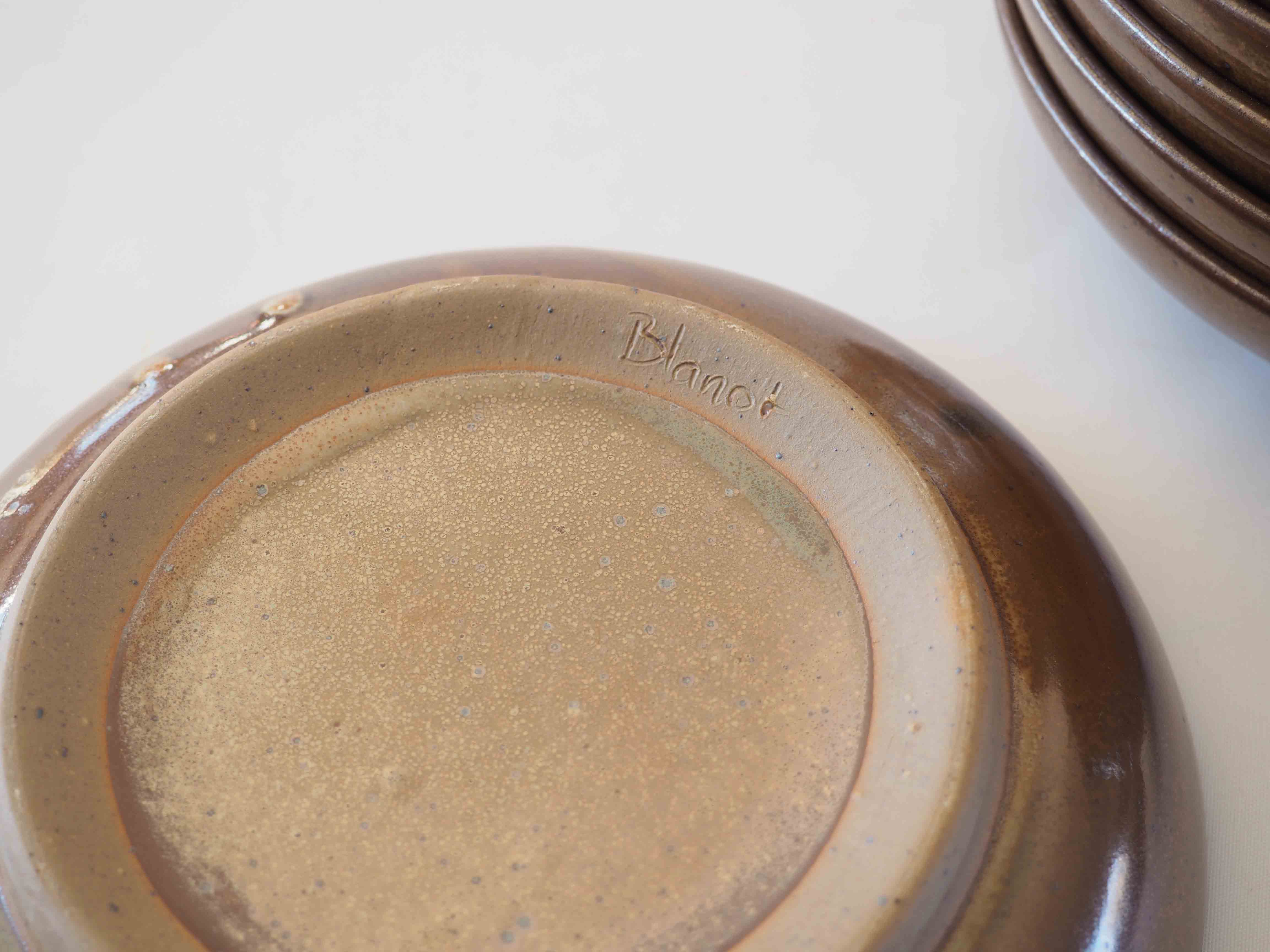 6 Blanot stoneware plates