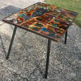 Coffee table in earthenware tiles