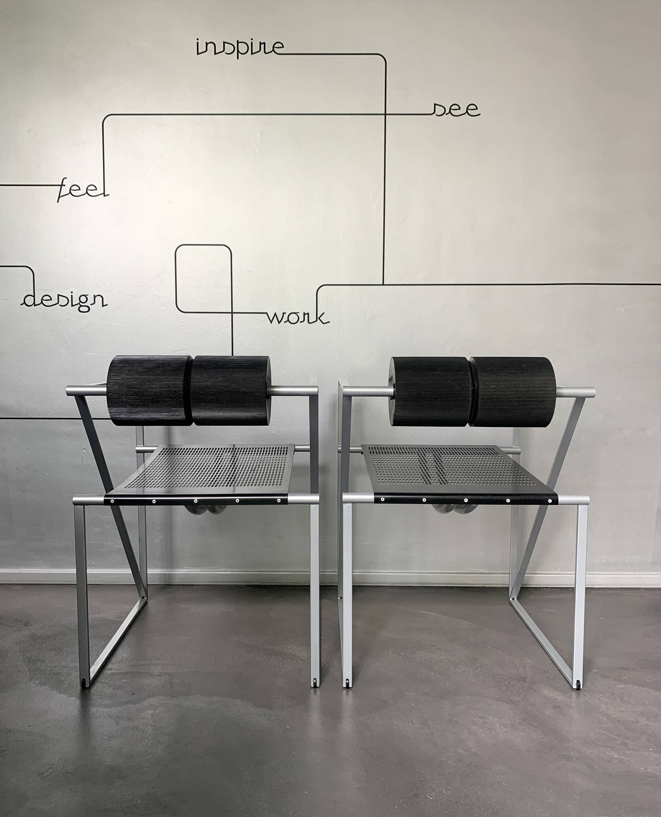 Pair of Seconda armchairs by Mario Botta for Alias, Postmodernism 1980s