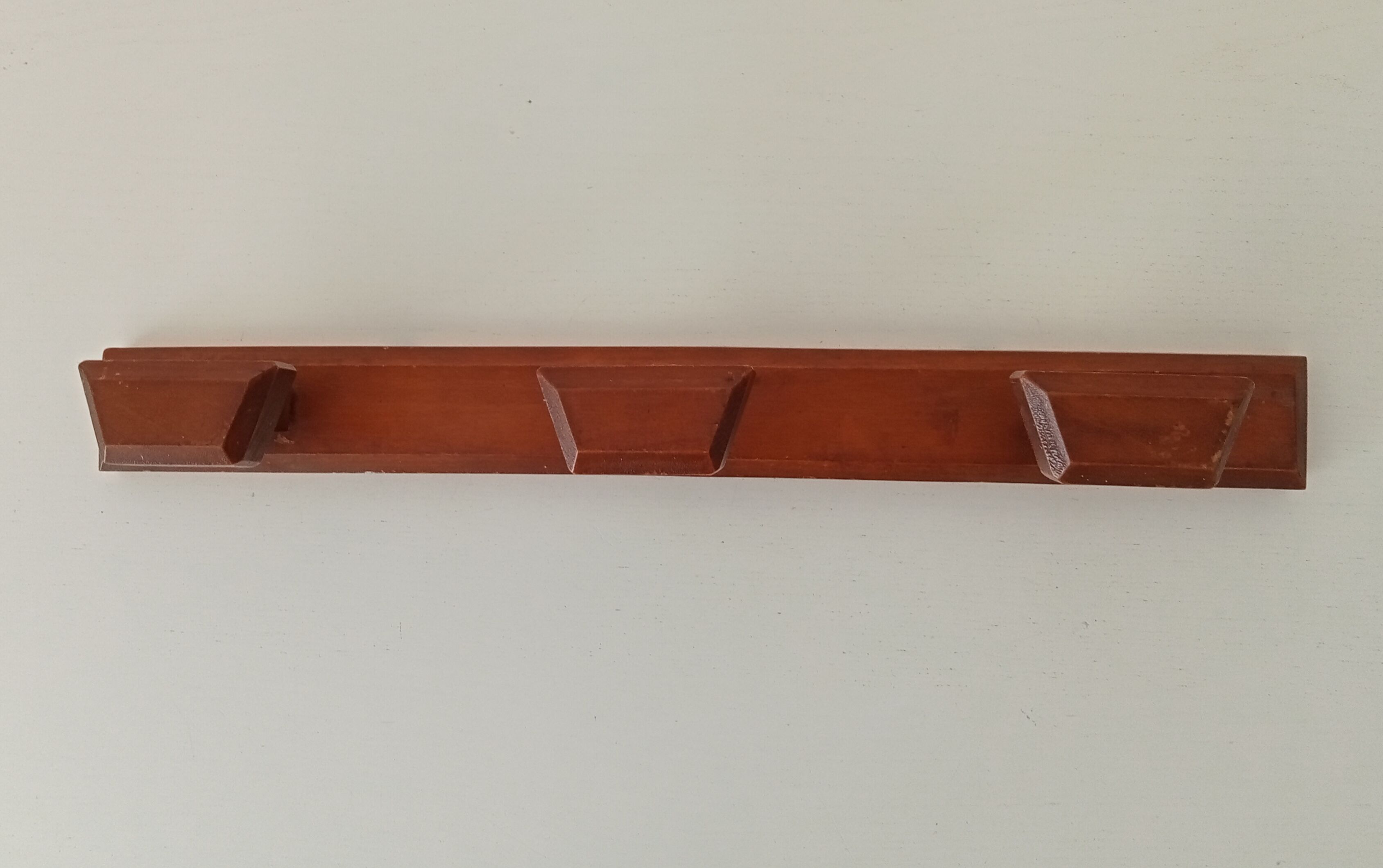 Vintage wooden wall coat rack 60s/70s