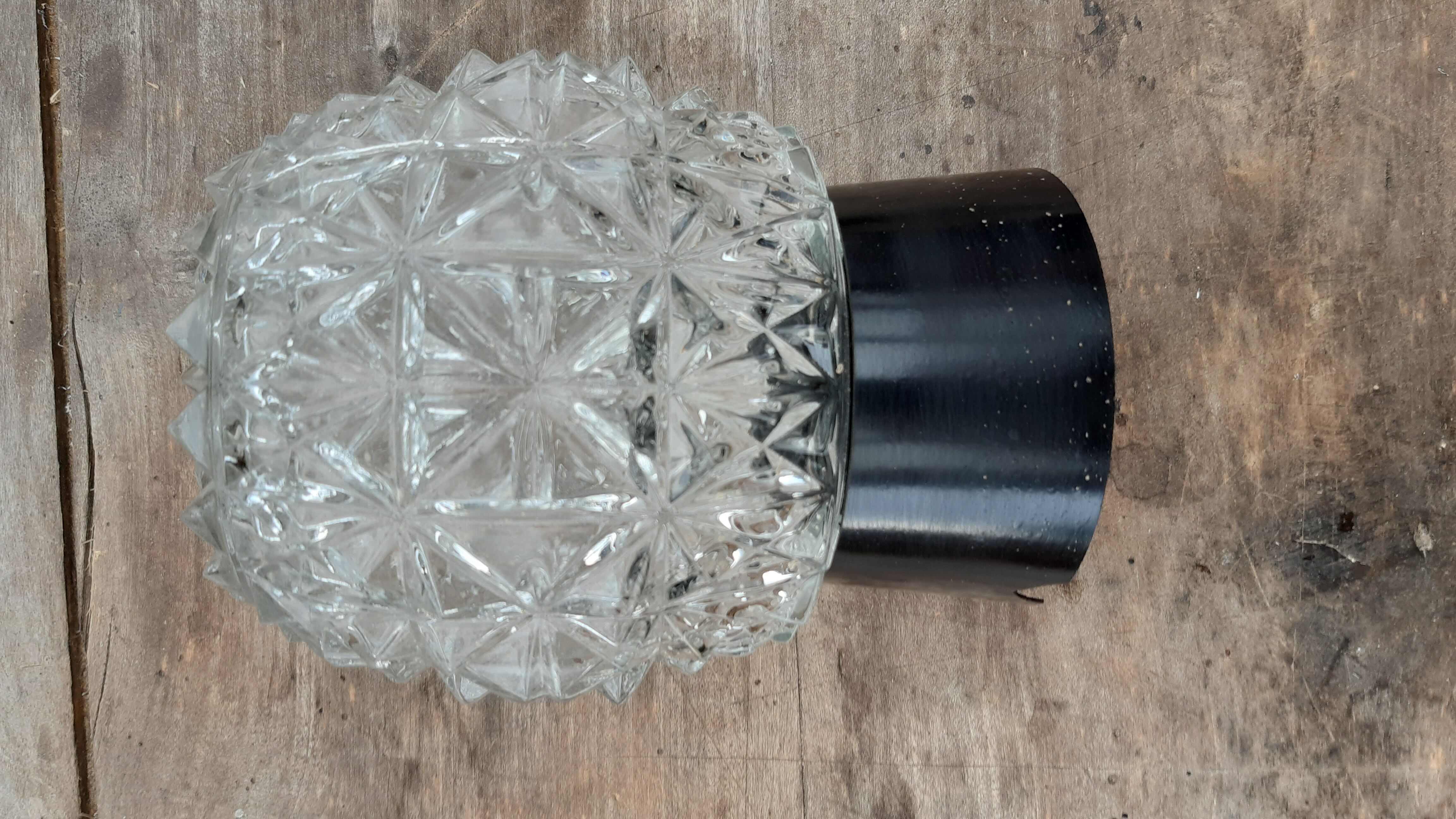 chiseled glass sconce 1970