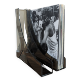 Vintage smoked plexiglass vinyl record holder / 70s