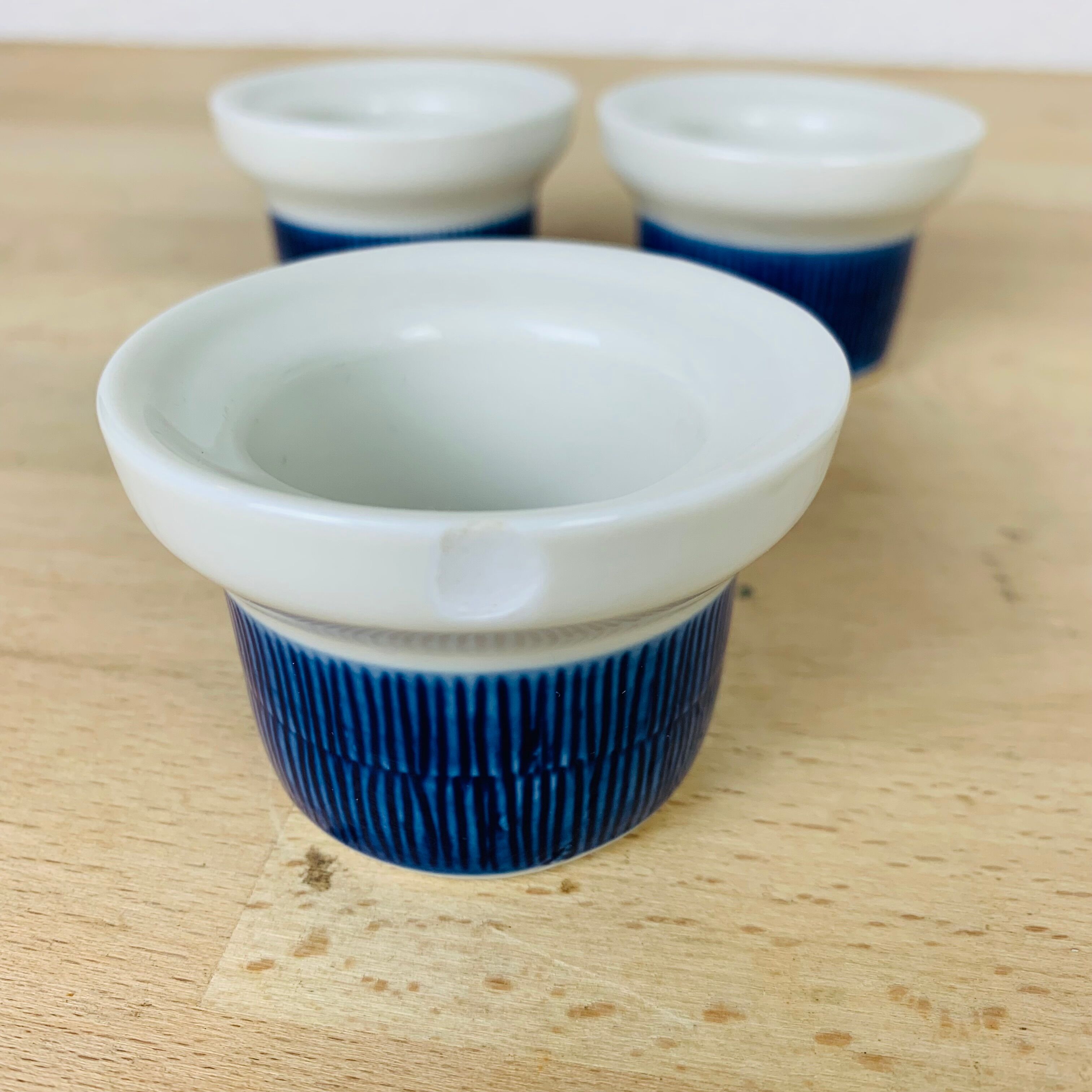 3 Koka ceramic shells by Rörstrand Sweden, Scandinavian