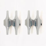Pair of double wall lamps by Wihelm Braun Feldweg for Doria Leuchten, 1970