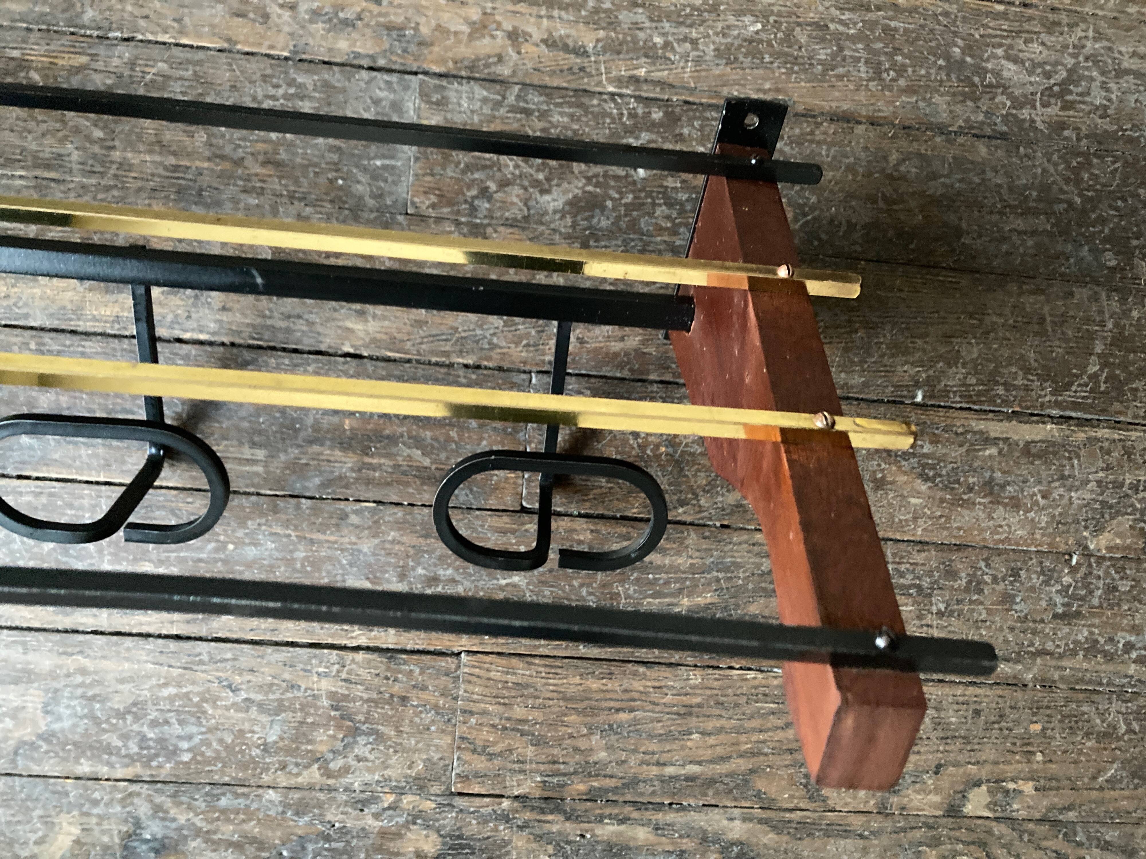 Product BHV Teak and brass coat rack 1960