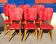 6 chaises vintage 1960 en bois et skaï