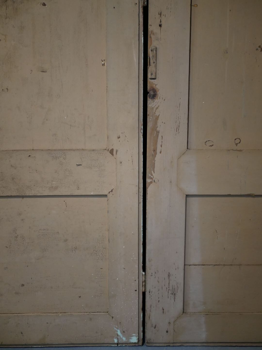 Antique painted wooden doors