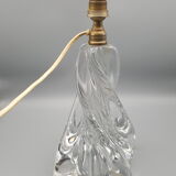 Pied de lampe cristal lourd design années 60 70