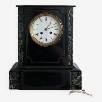 Napoleon III clock in marble and brass nineteenth century
