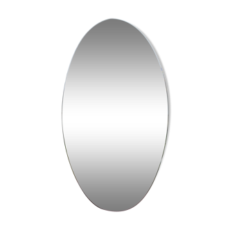 Miroir Ovale Bisauté des Années 60