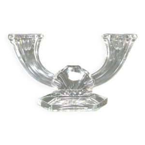 Bougeoir en cristal signé - val