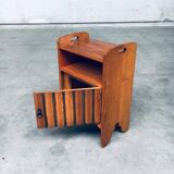 Amsterdam School Bedside Cabinet, Netherlands, 1920s
