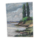 Riverside landscape painting (signed Chevalier)