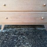 Vintage raw oak chest of drawers