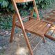 Vintage wooden folding chairs