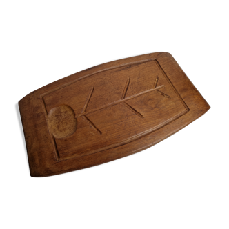 Planche à découper décorative vintage en bois, réversible, 50 cm