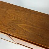 Vintage Teak Highboard Shelf Display Cabinet by Omann Jun 60s Danish Design
