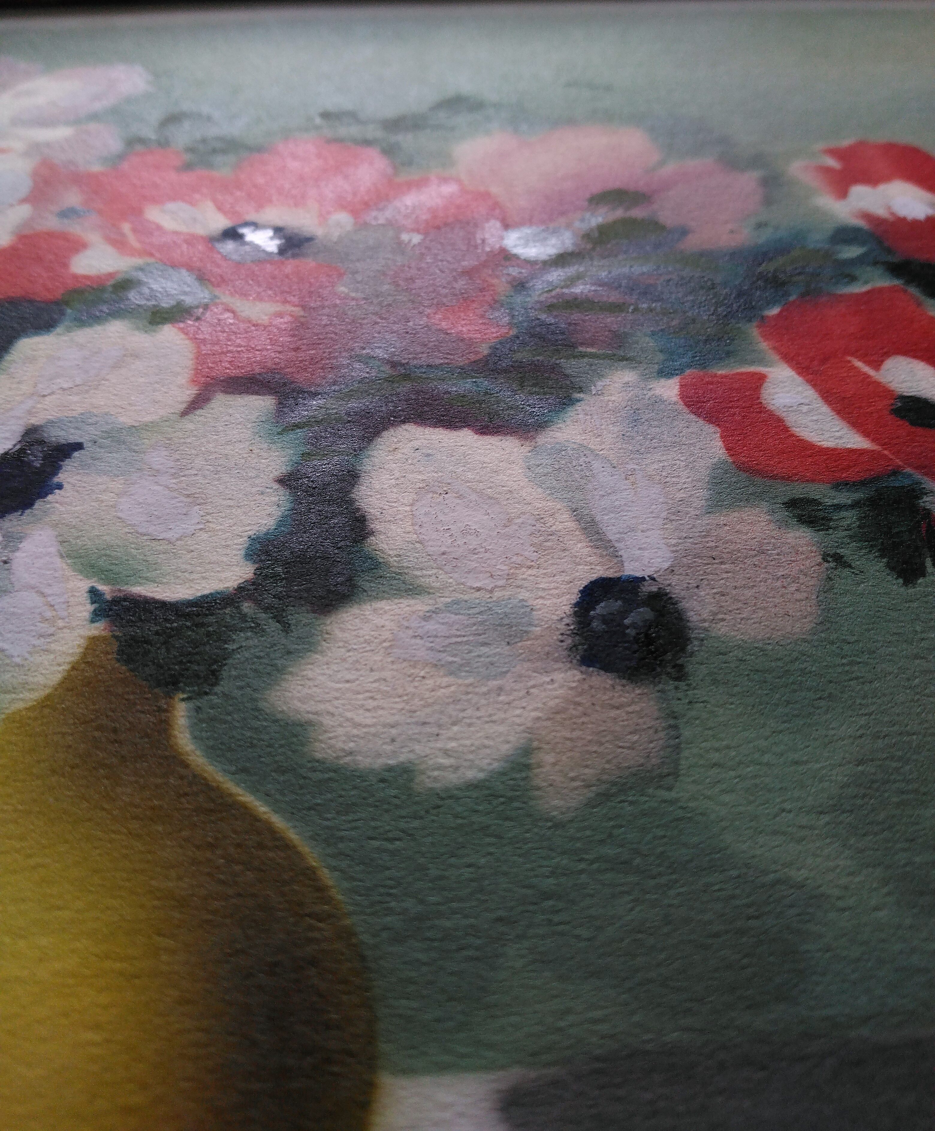Painting bouquet of anemones