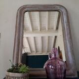 Mirror Louis Philippe white and gold 90 x 65cm