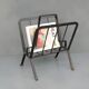 Black painted metal magazine holder