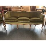 Mid 20th-Century Walnut Armchairs and Sofa in the Italian Style, Three-Piece