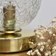 Vintage globe-laying lamp in cracked glass effect