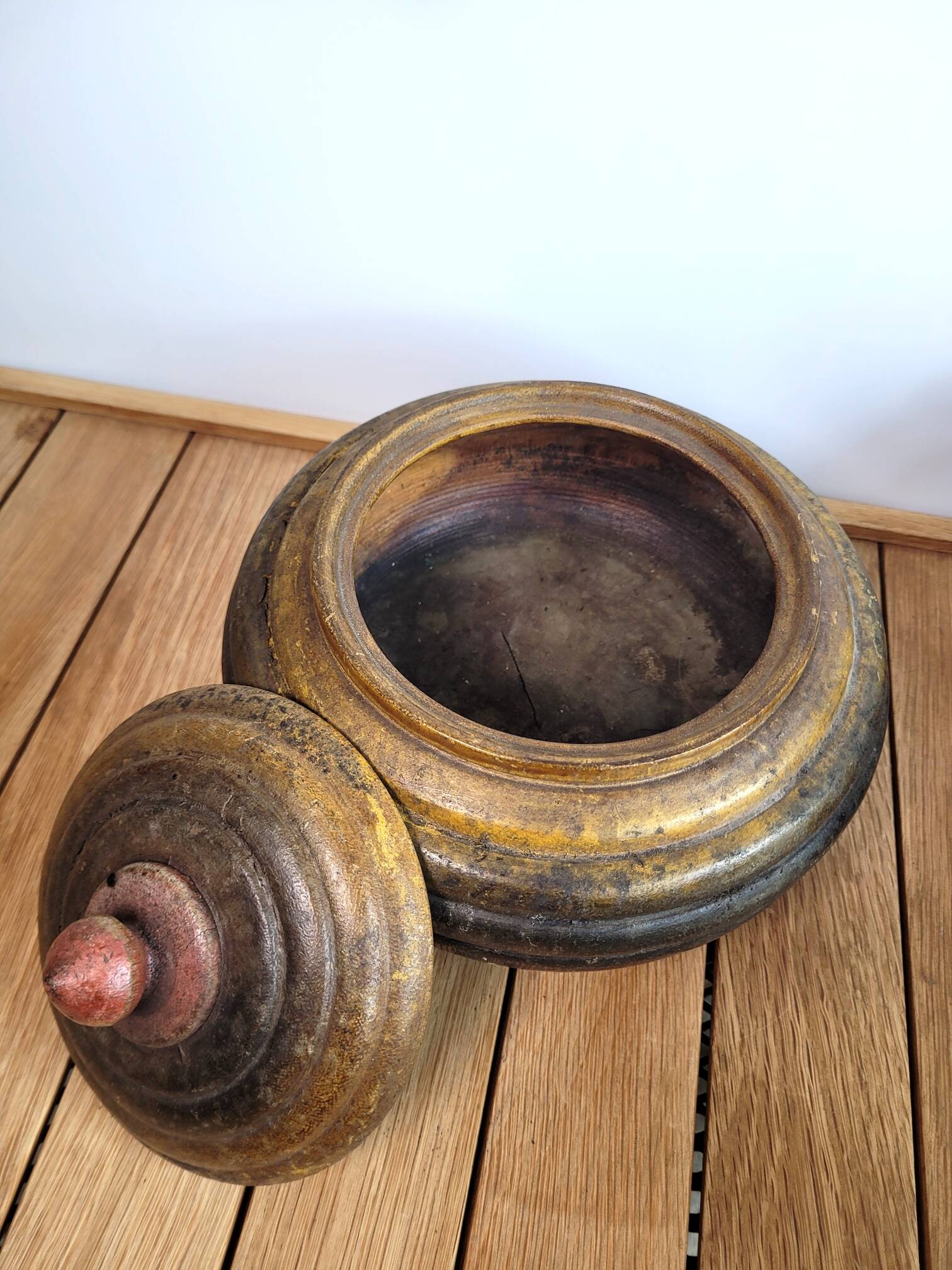 Large ethnic handcrafted wooden box