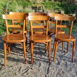 Lot of 6 Horgen-Glaris bistro chairs from the 40s