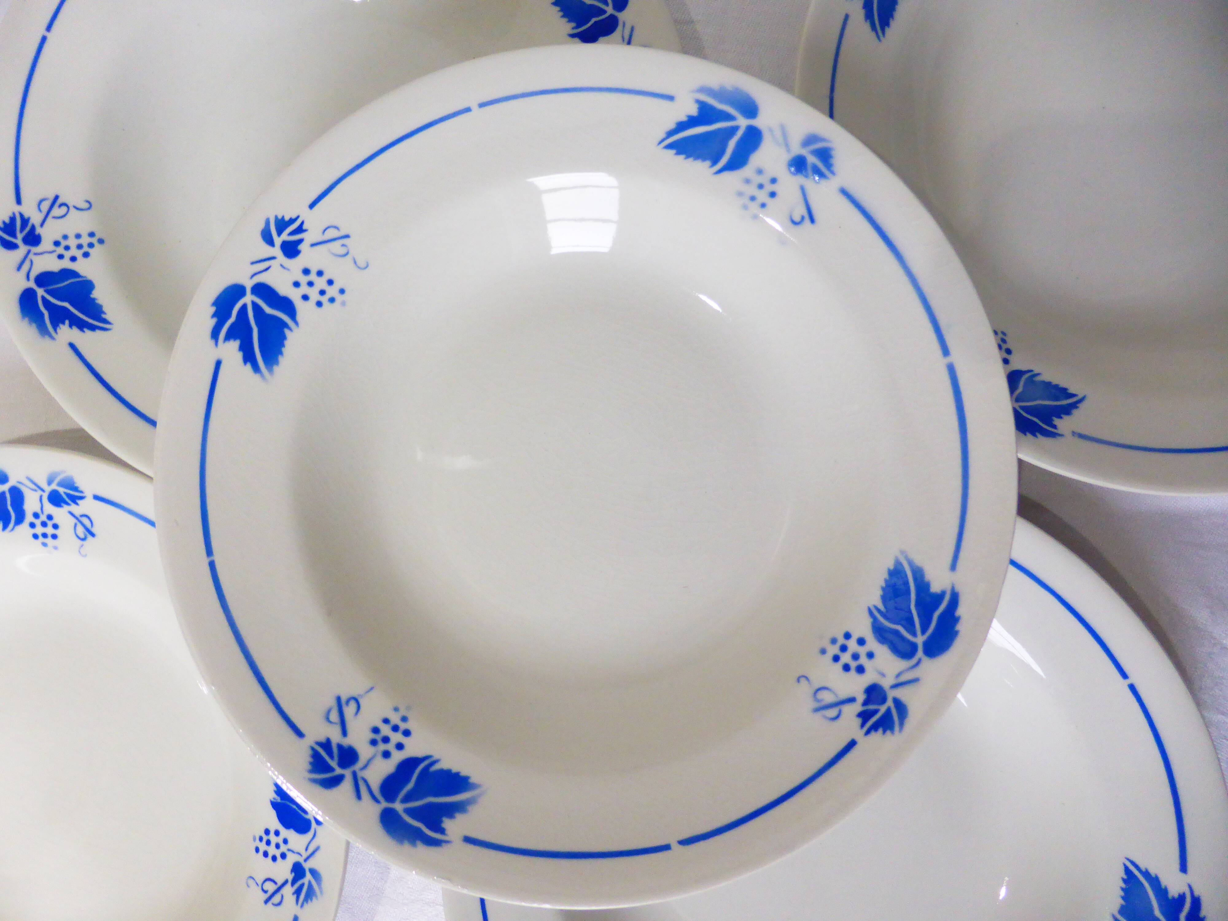 5 deep plates Roselys model vine 211251