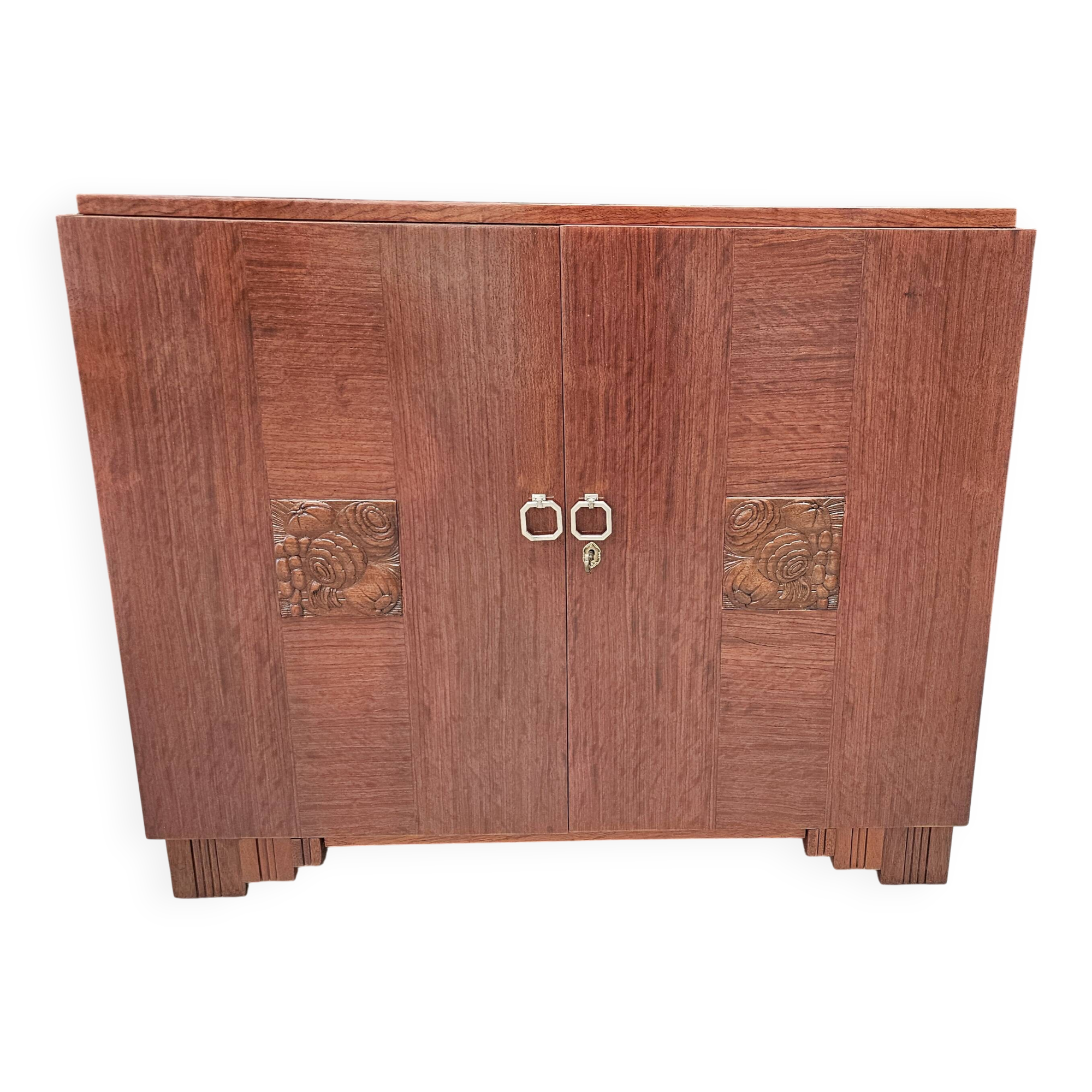 Art Deco buffet by Saddier & Fils in solid rosewood and veneer.