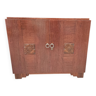 Buffet Art Déco de Saddier & Fils en palissandre massif et placage