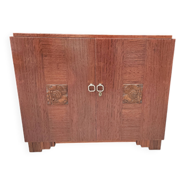 Art Deco buffet by Saddier & Fils in solid rosewood and veneer.