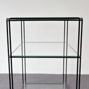 Isocele metal and glass side table by Max Sauze, France 1970's