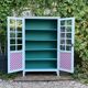 Armoire parisienne vitrée vintage 1960