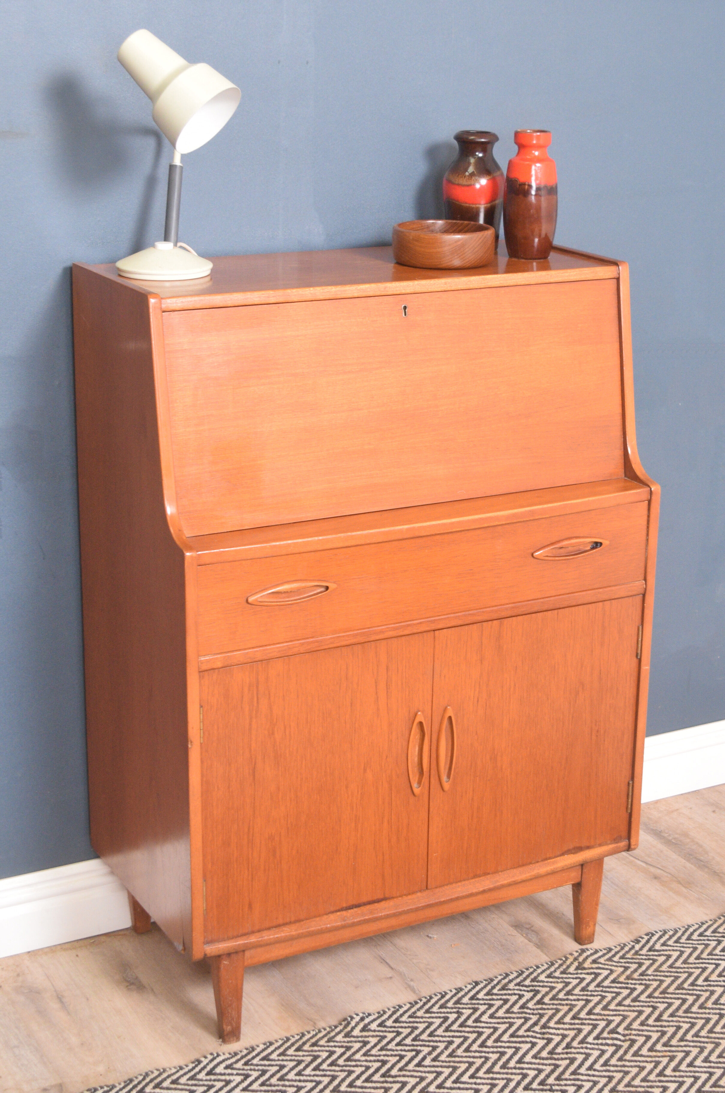 Restored Teak 1960s Jentique Bureau Desk