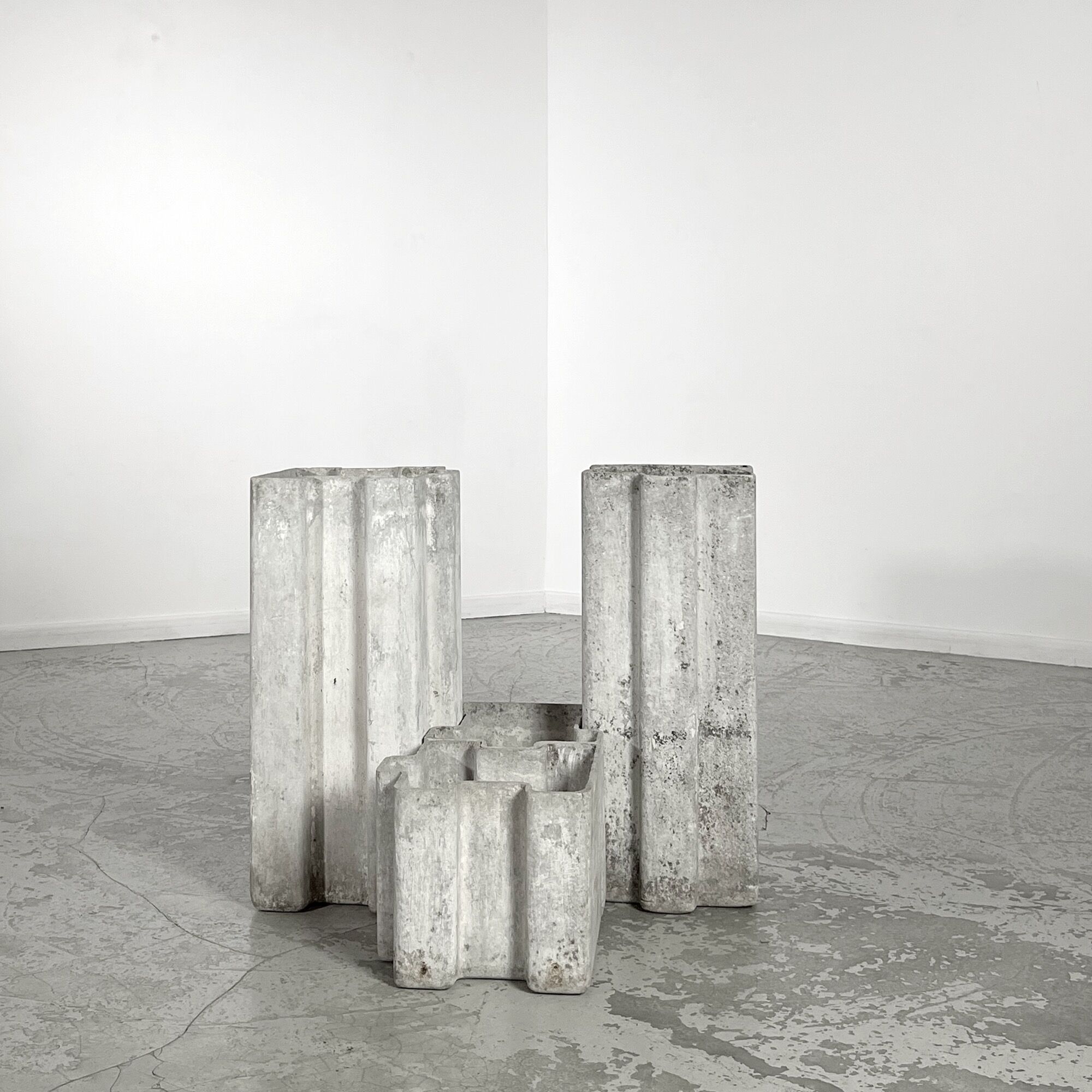 Set of 4 puzzle planters Switzerland 1950s