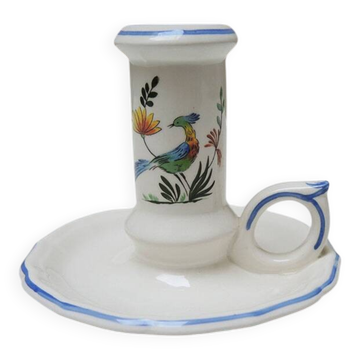 Old candlestick Gien – Birds of Paradise